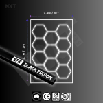 NXTBEAM 11 Bordered Hexagon / Honeycomb Lighting Kit – 3.7×2.4m - Black Edition
