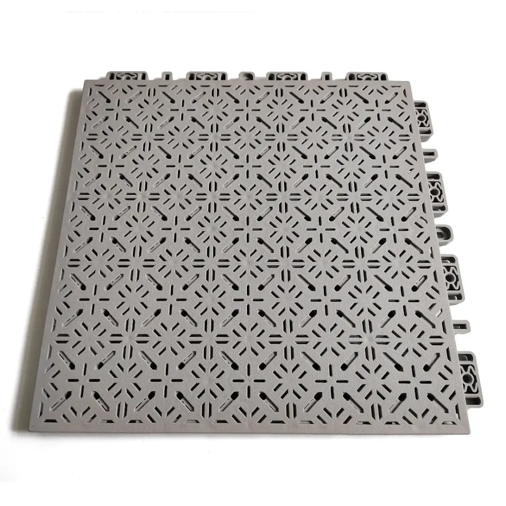 HoopFlex Pro™ Basketball Tile - 340x340x18mm - Steel Grey - Image 2