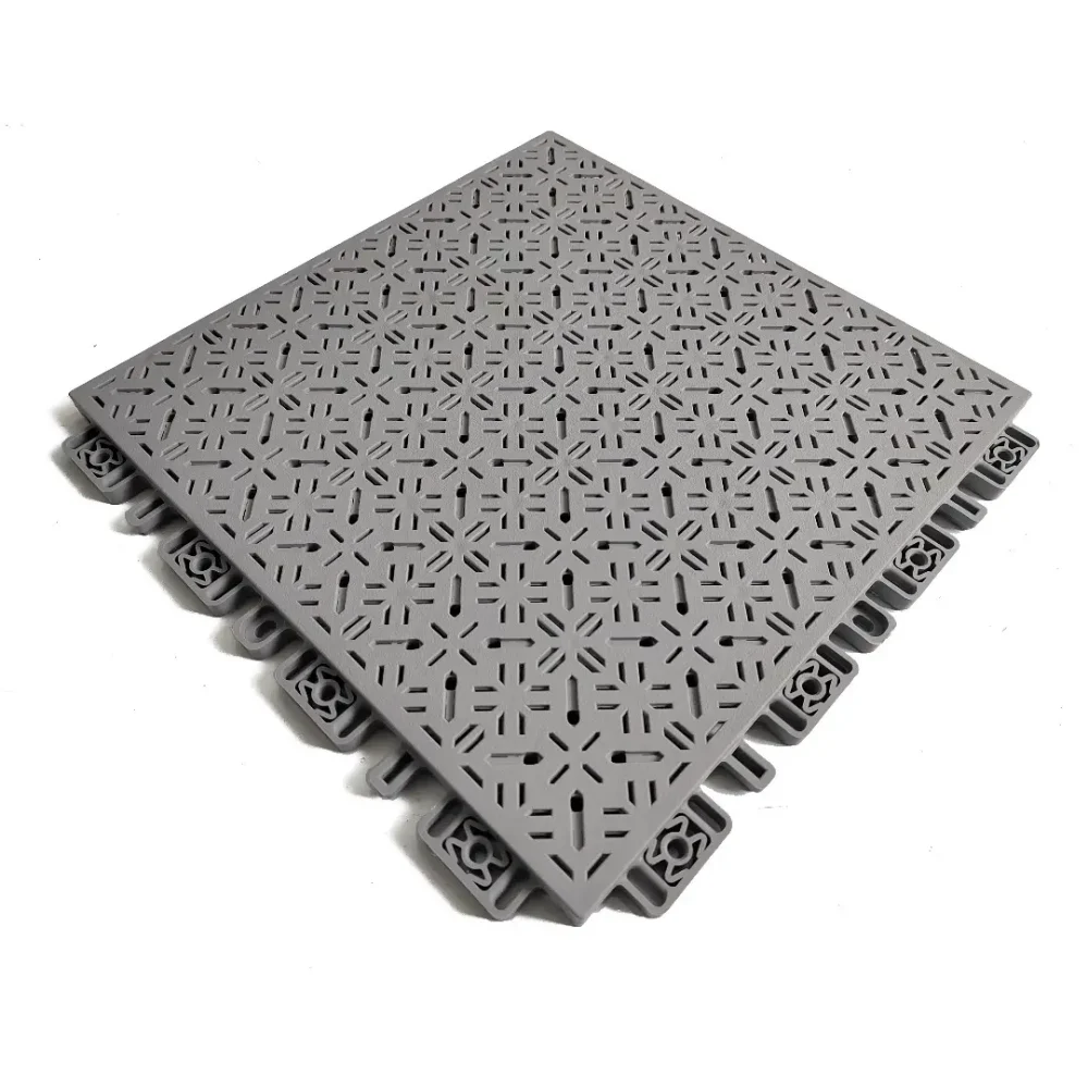 HoopFlex Pro™ Basketball Tile - 340x340x18mm - Steel Grey - Image 3